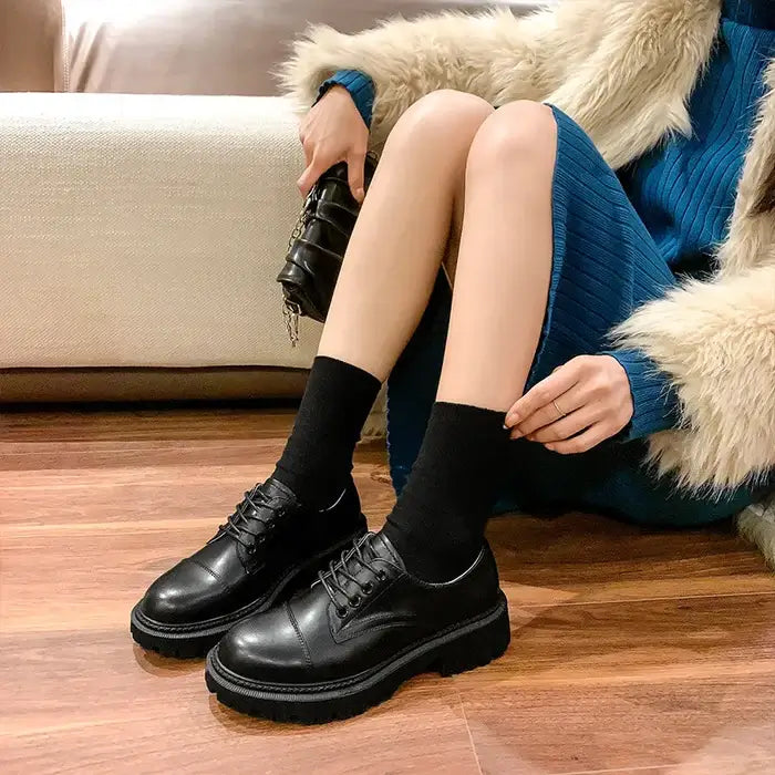 Sapato Oxford Feminino Tenis Preto Feminino Confortavel Sapato